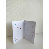 Wenskaart Bloemen in Bloempot - Fleurige kaart inclusief envelop