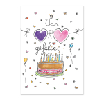 Wenskaart Gefelicitaart - Felicitatiekaart inclusief envelop